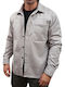 Μακρυμάνικo Overshirt σε Κανονική Γραμμή Γκρι