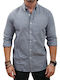 Long Sleeve Overshirt in Regular Fit Light Blue