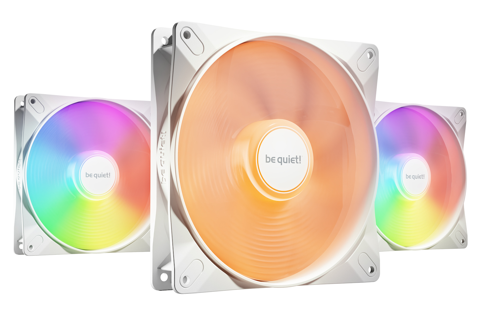 Be Quiet Light Wings LX Case Fan 140mm με ARGB Φωτισμό και Σύνδεση 3-Pin / 4-Pin PWM 3τμχ Λευκό