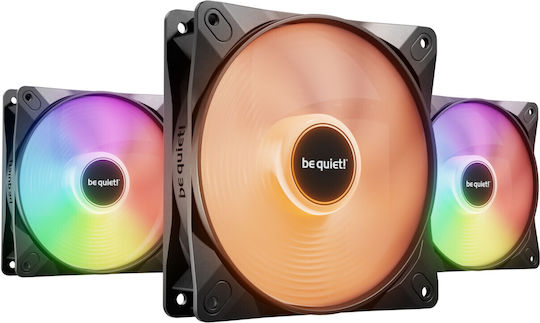 Be Quiet Light Wings LX HS Case Fan 120mm (2100rpm / 61.8cfm) with ARGB Lighting and 3-Pin / 4-Pin PWM Connection 3pcs