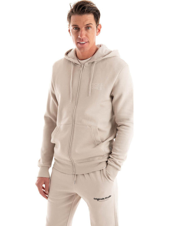 Jack & Jones Суитшърт с Качулка Екрю