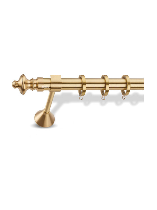 Metal Curtain Pole Channel F25 Enis Matte Gold ...