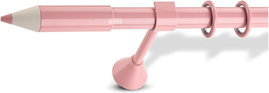 Enis by Domus Metallic Curtain Pole Pencil Double with Rod Φ25mm 160cm Ice, Pink