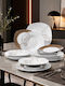 Ankor Flowers Brown Porcelain Dinnerware Set 20pcs