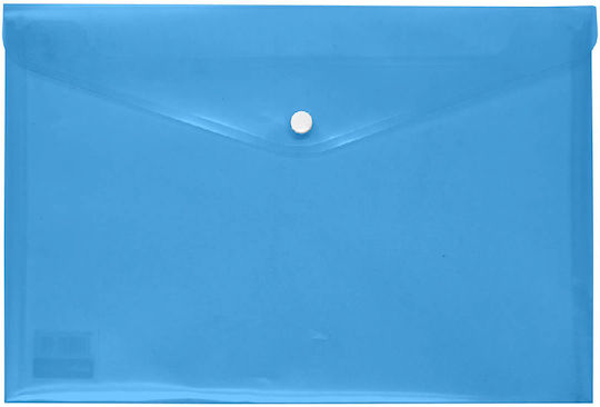 Salko Paper Folder Transparent with Button for Paper A5 Blue 12pcs 5403