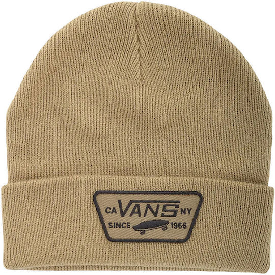 Milford Beanie Unisex Beanie Knitted in Khaki color