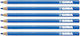 Gima Σετ 6 Μολύβια Μπλε