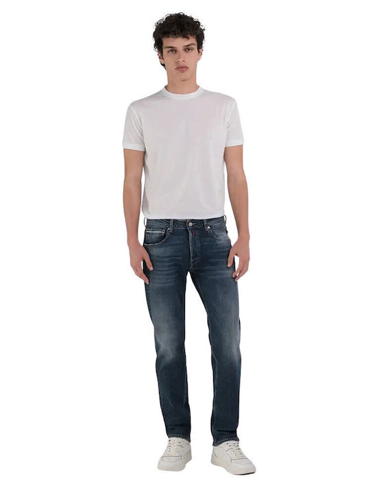 Replay Grover Men's Regular Fit Straight Jeans Medium Blue