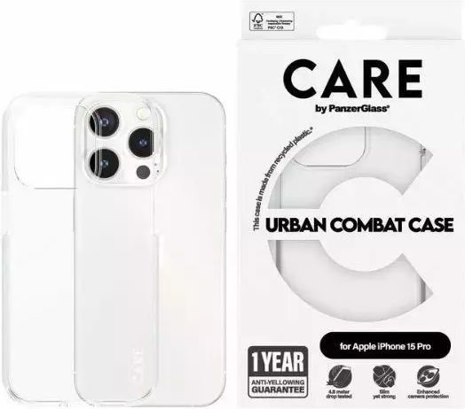 Care By Panzerglass Flagship Case Transparent Urban Combat W Clear Frame Iphone 15 Pro