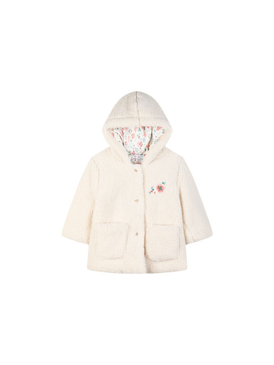 Energiers Kids Casual Short Hooded Coat Beige
