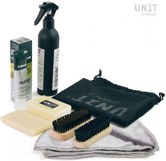 Unit Garage Set Detergent Și Protecție Pentru Echipament Motociclist Din Piele