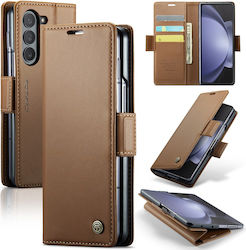 Caseme Flip Case Samsung Galaxy Z Fold6 5g Litchi Wallet Καφέ Caseme Flip Case Samsung Galaxy Z Fold6 5g Litchi Wallet Καφέ