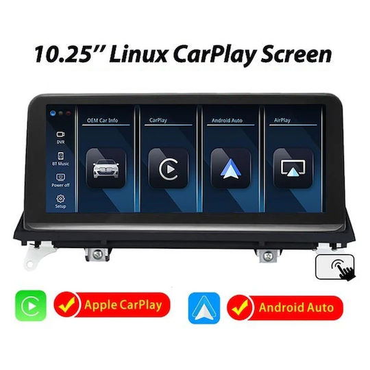 Bizzar Car Audio System for BMW X5 / X6 2007-2010 Bluetooth USB AUX Wi-Fi GPS Apple CarPlay Android Auto with 10.25 Inch Touch Screen