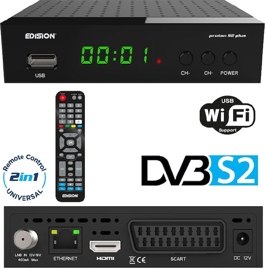 Edision Compatible Remote Control Proton S2 Plus for Τηλεοράσεις Edision