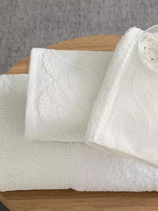Palamaiki Bath Towel Set 3pcs Emy White Weight 450gr/m²