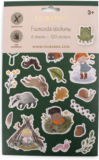 Filibabba Stickers Forest Friends for Children 3+ years Years