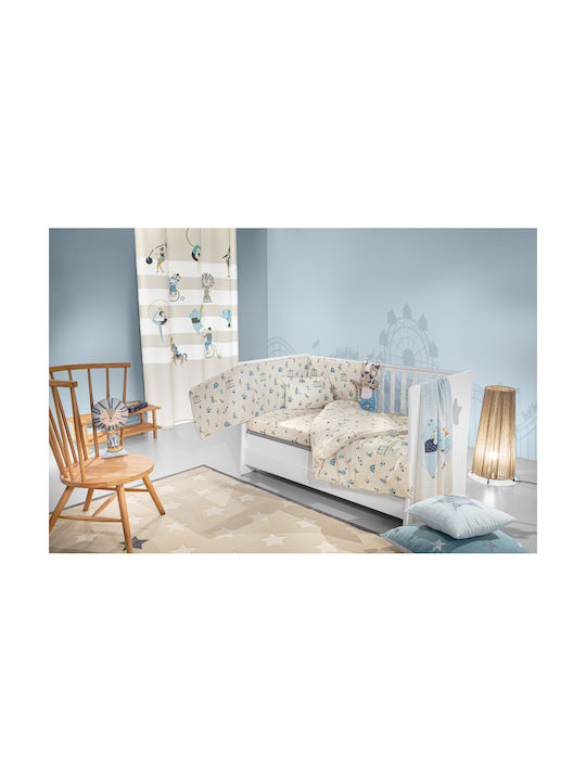 Saint Clair Baby Sheets Set Crib Cotton Beige 115x170cm 3pcs