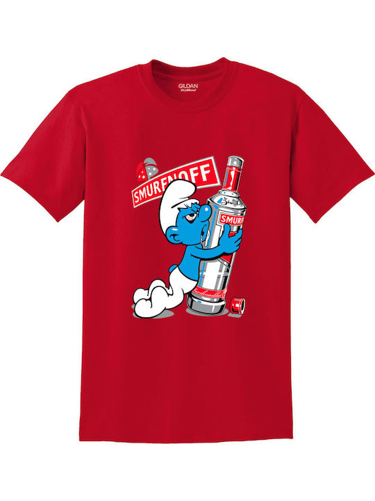 Gildan Smurfnoff Tricou Roșu