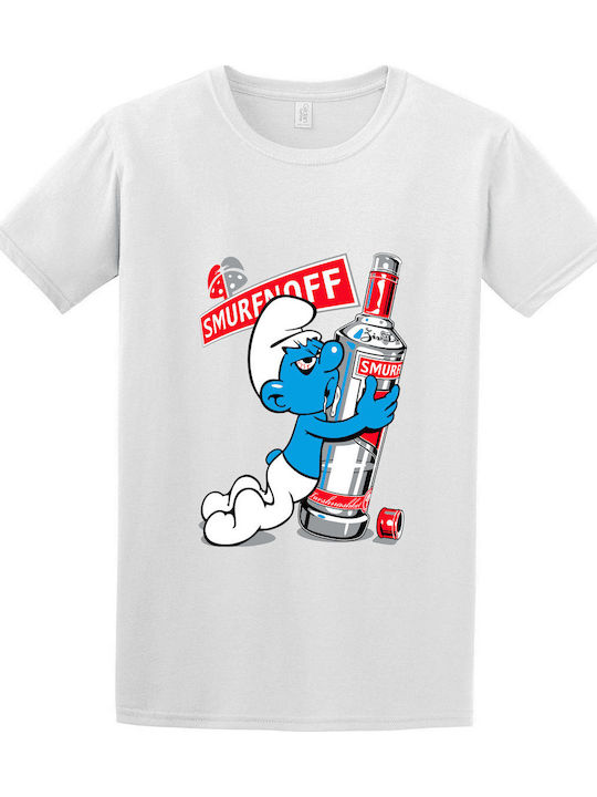 Gildan Smurfnoff Tricou Alb