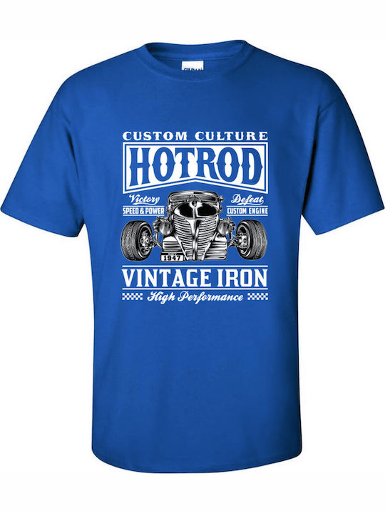 Tshirt Hot Rod Classic Μπλε Ρουα