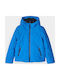Daunen Kinder Sport Jacke Winddicht mit Futter Kapuzen- Blau