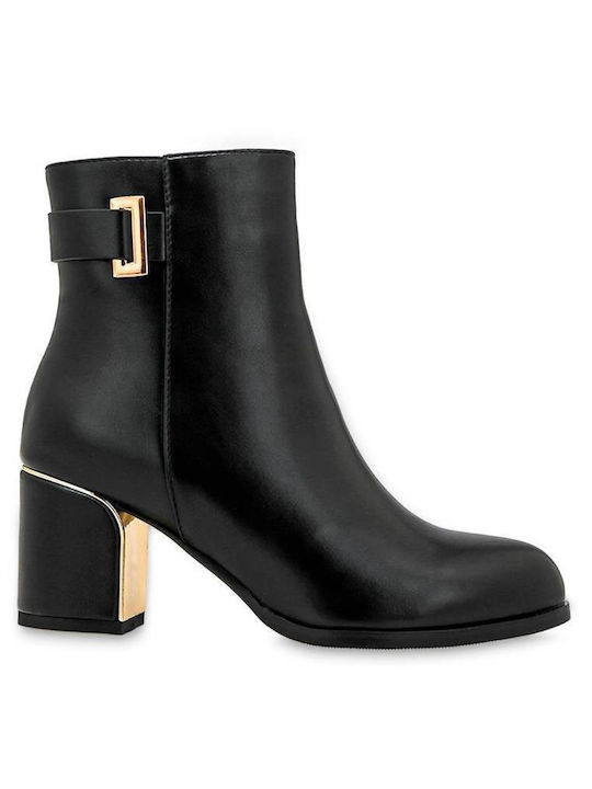 Seven Women's Ankle Boots with Medium Heel Black