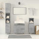 vidaXL Set of Furniture Countertop with Sink L30xW60xH33cm Gray