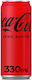 Coca-Cola Zero Cola mit Kohlensäure Ohne Zuckerzusatz in Kiste 330ml