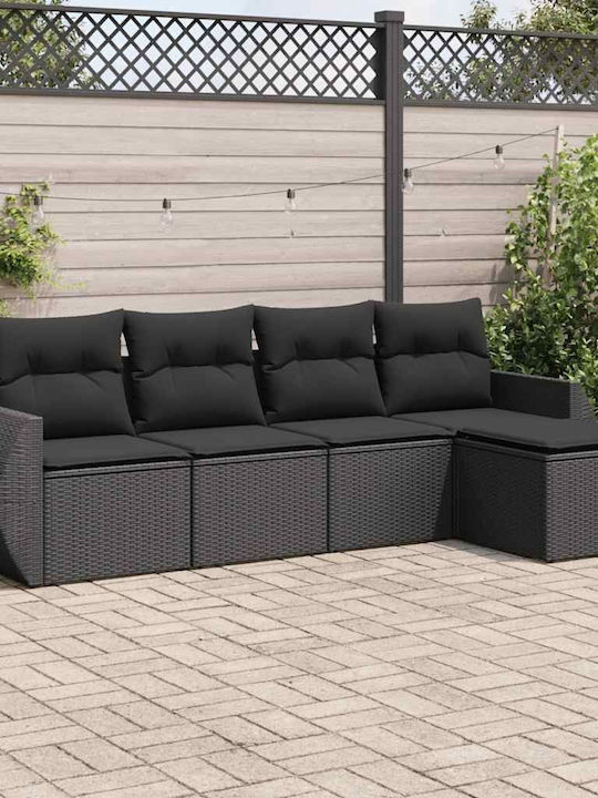 Corner Outdoor Sofa Rattan with Chest and Cushi...