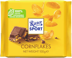 Ritter Ciocolata Lapte cu fulgi de porumb 100gr