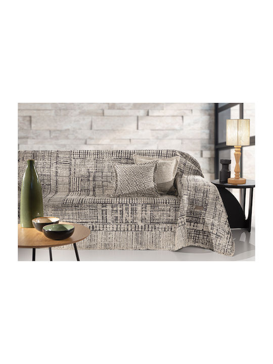 Guy Laroche Melbourne Zweisitzer-Sofa Überwurf Chenille 180x250cm Natürliche