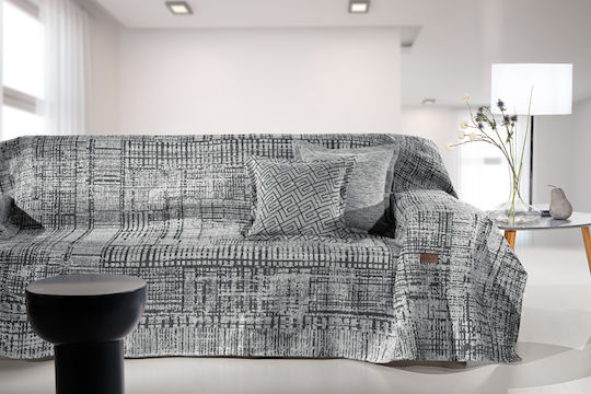 Guy Laroche Melbourne Three-Seater Sofa Throw Chenille 180x300cm Silver