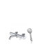 Kolossos Mischung Bade- / Duscharmatur Badewanne Komplettes Set Silber