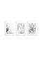 Postere Boho pentru Perete Dormitor Cameră de Zi Flori Delicate Marmură 3x 30x40