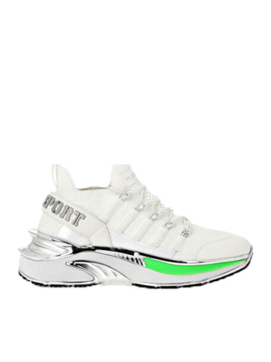Plein Sport Sneakers White Green Fluo