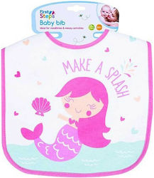 Nursery Time Bavetă din 100% Bumbac cu autocolant Alb