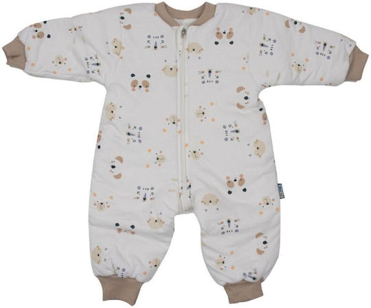 Kamtex Baby Iarna Sac de dormit cu picioare Beige