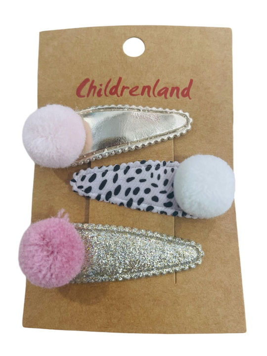 Childrenland Σετ Παιδικά Κοκαλάκια με Κλιπ 3τμχ Childrenland Σετ Παιδικά Κοκαλάκια με Κλιπ 3τμχ
