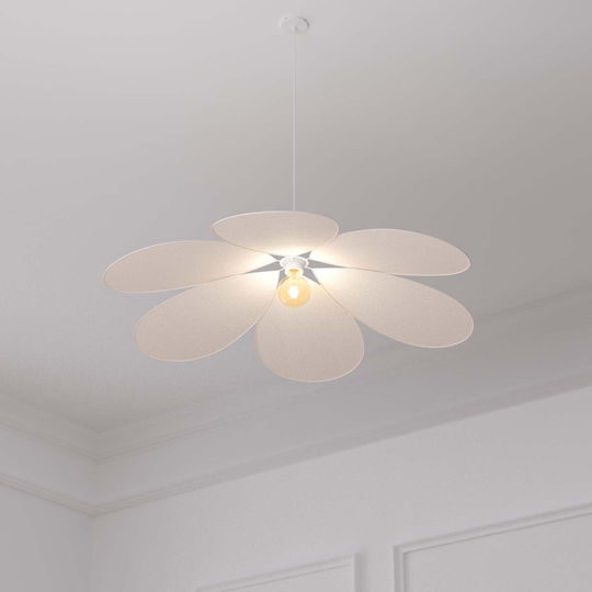 Verstellbar Hängelampe Beige mit Fassung E27 72x72cm.