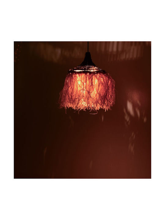 Inart Sermene Κρεμαστό Φωτιστικό Μαύρο με Ντουί E27 32x32x45εκ.