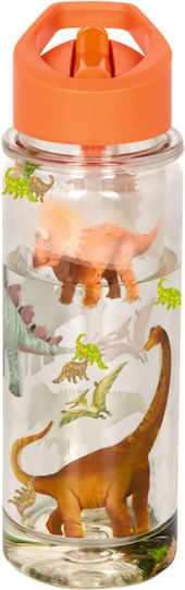 Die Spiegelburg Dino Friends Детска Бутилка За Вода Динозавър със Сламка Оранжева 300ml