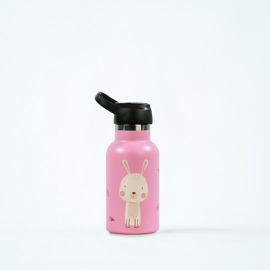 Runbott Kids Water Bottle Thermos Stainless Steel with Straw Non Spill 350ml
