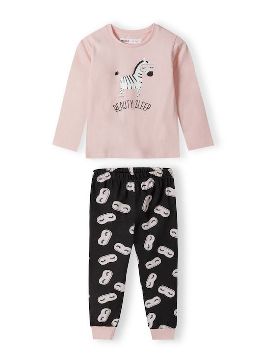 Minoti Kids Pyjamas Pink, Black