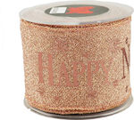 Kappa Decor "happy Christmas Ribbon Rose Gold 1pc