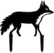 Διακοσμητικό Δαπέδου Κήπου Fox 565tnl1273 48x50cm Black Aberto Design Μέταλλο