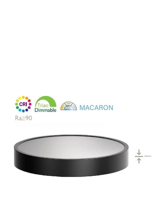 Fos me Rotund Panou LED Putere 24W 30x30cm.