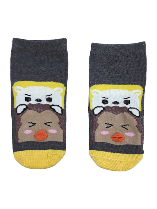 Domina Детски къси чорапи Yellow Pig