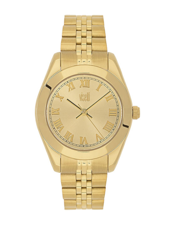 Visetti Women's Watch with Gold Metal Bracelet