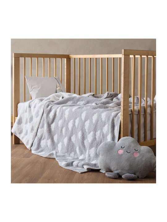 Kentia Blanket Nursery Swaddling Blankets Esperos Knitted Gray Grey 75x100cm