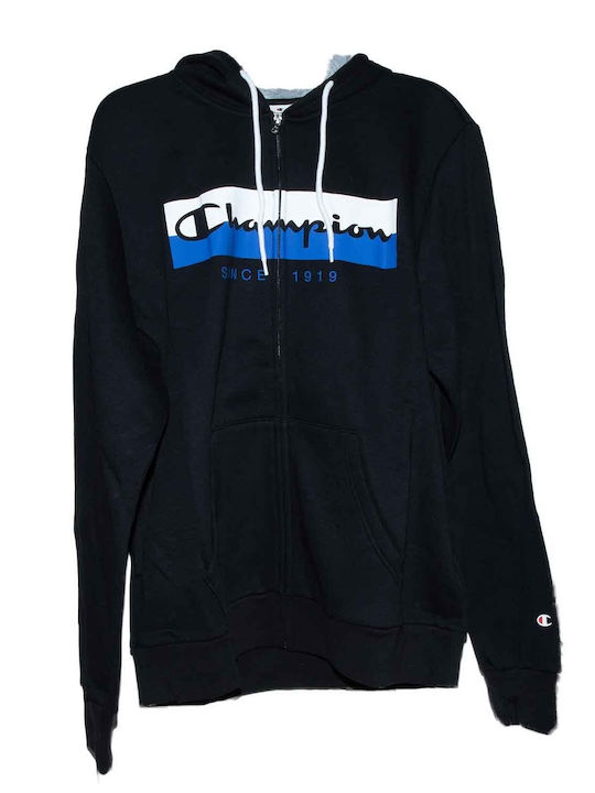 Champion Cardigan With Hood Black